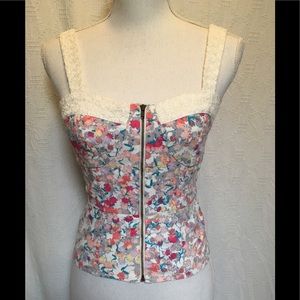 Adorable floral bustier top
